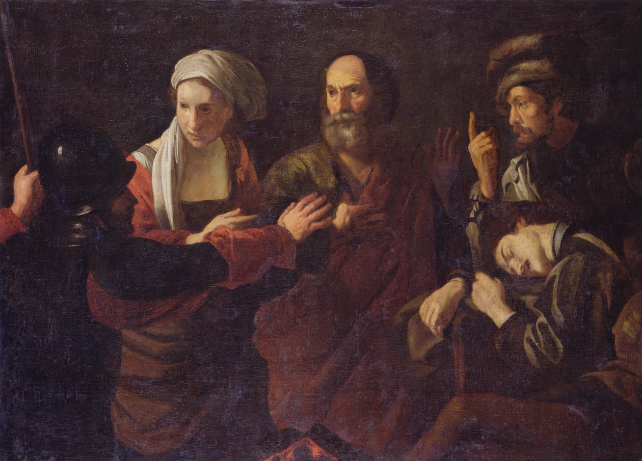 Odmowa św. Piotra autorstwa Nicolas Tournier