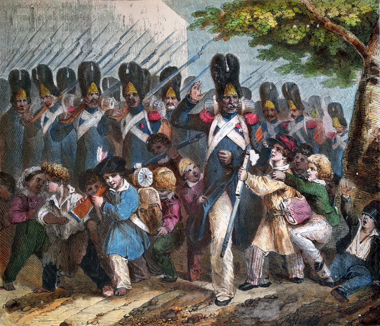 Grenadierzy Napoleona I (1769-1821), ok. 1930 r. 1820 autorstwa Nicolas Toussaint Charlet