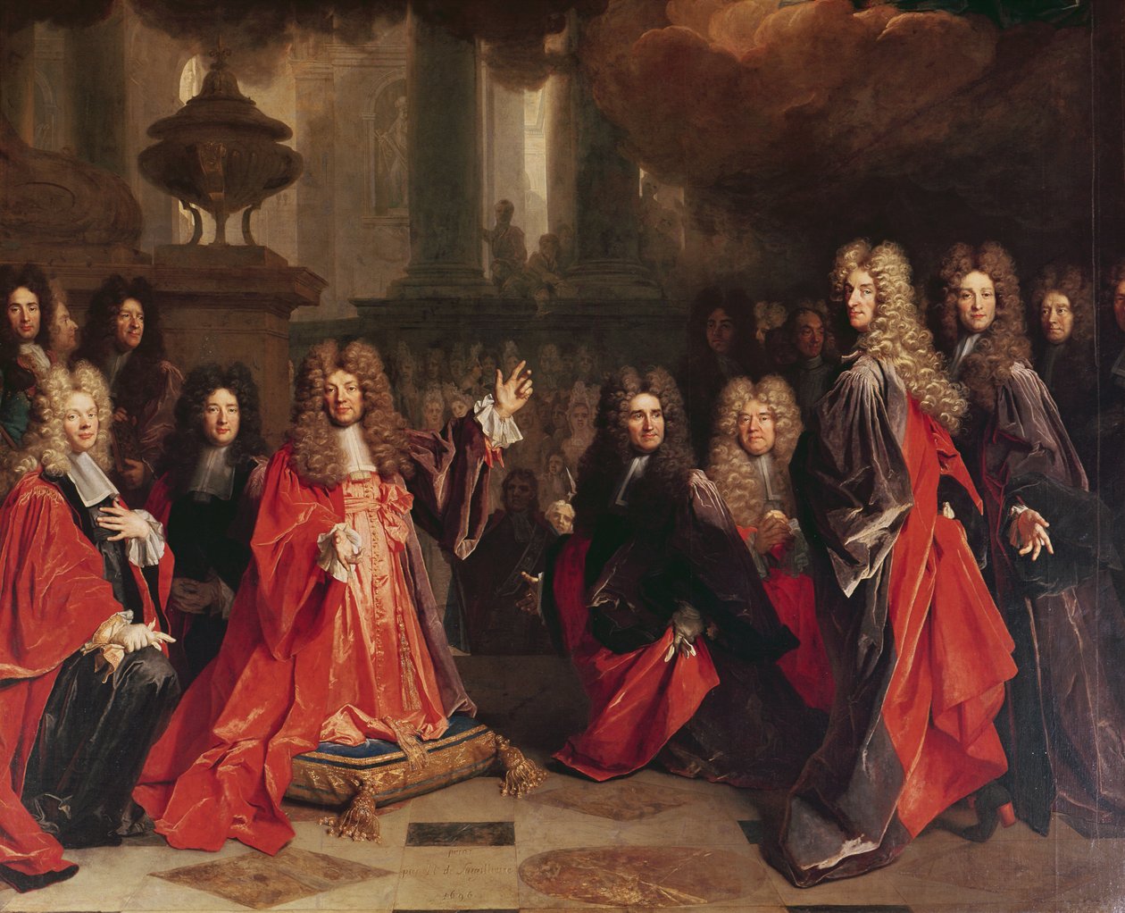 Ex-Voto, fragment radnych, 1696 autorstwa Nicolas de Largillière