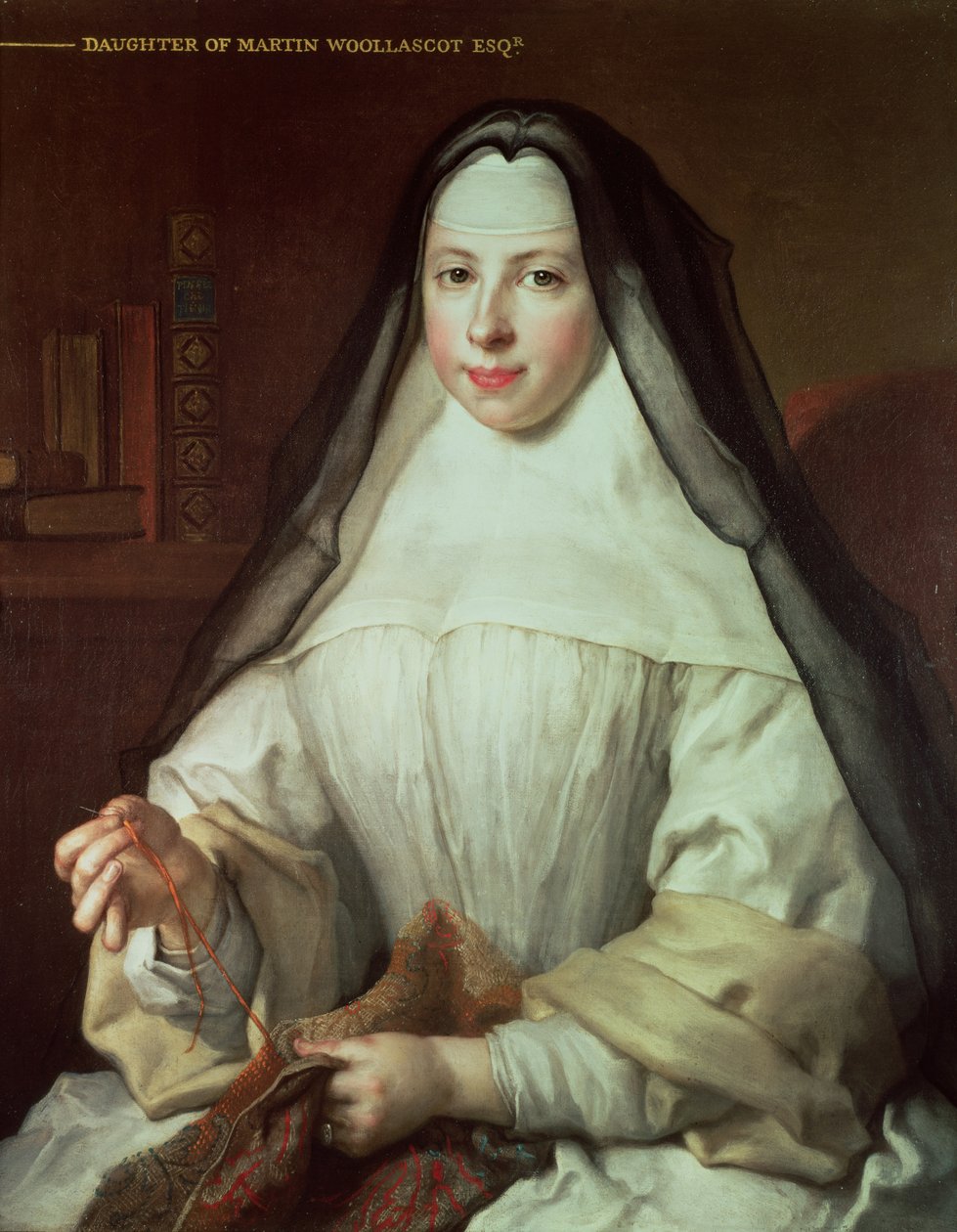 Frances Woollascot, zakonnica augustianka autorstwa Nicolas de Largillière