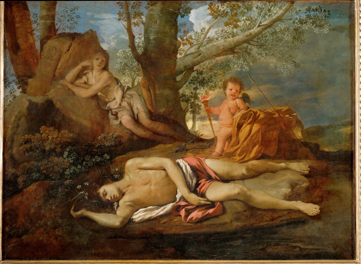 Echo i Narcyz ... autorstwa Nicolas (attr.to) Poussin