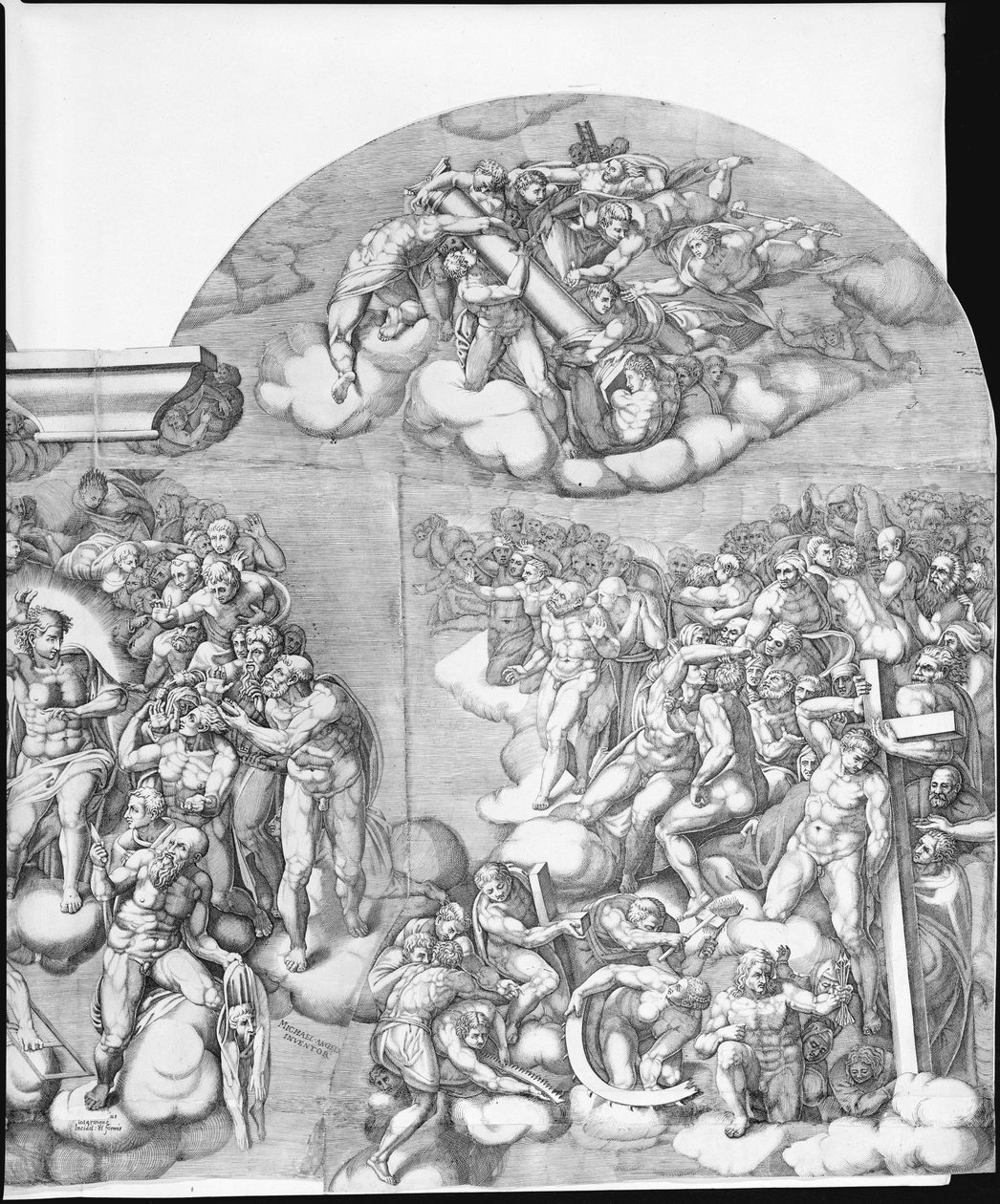 Sąd Ostateczny Michała Anioła, 1562., 1562. autorstwa Nicolas Beatrizet