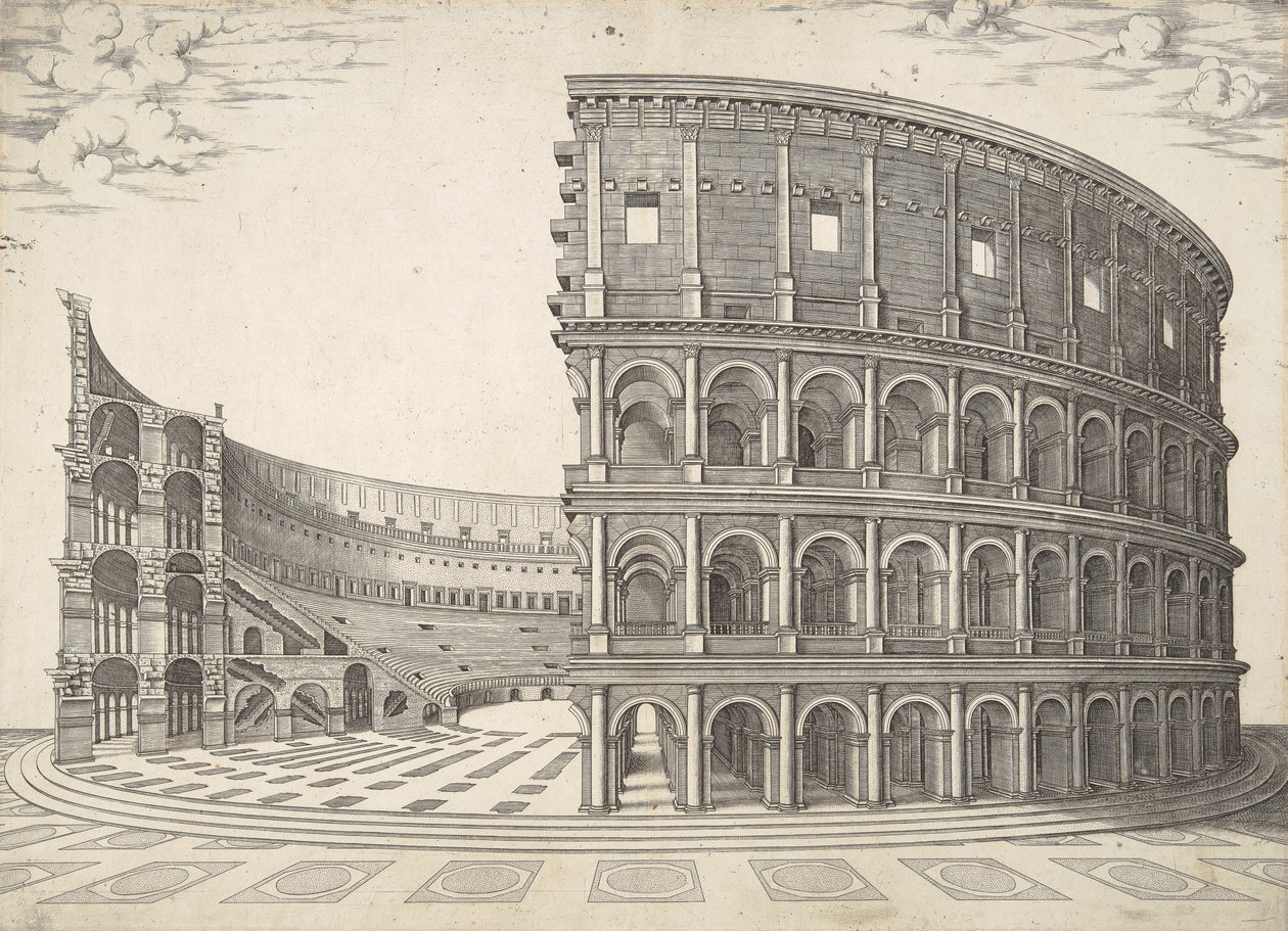 Teatr Sive Roman Coliseum autorstwa Nicolas Beatrizet