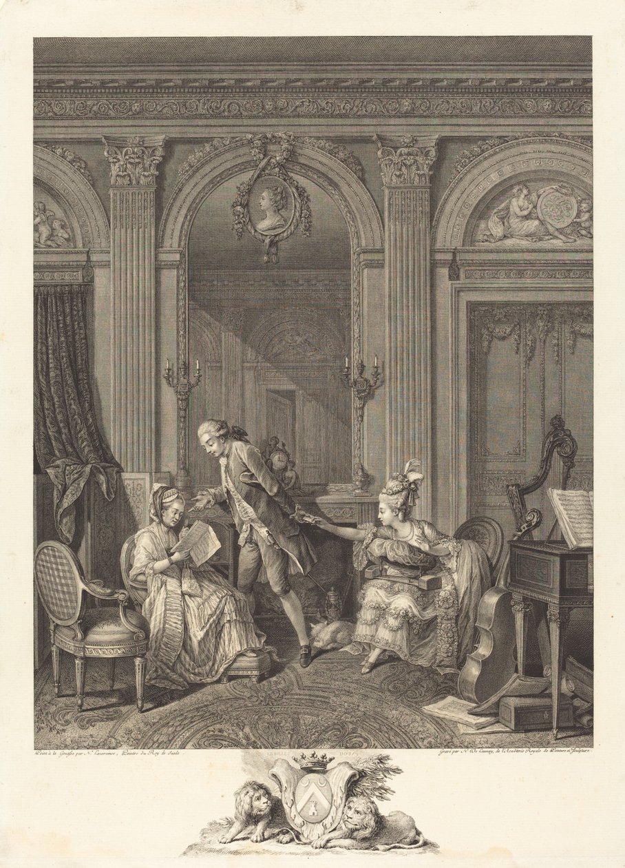 Słodki bilet autorstwa Nicolas Delaunay after Nicolas Lavreince