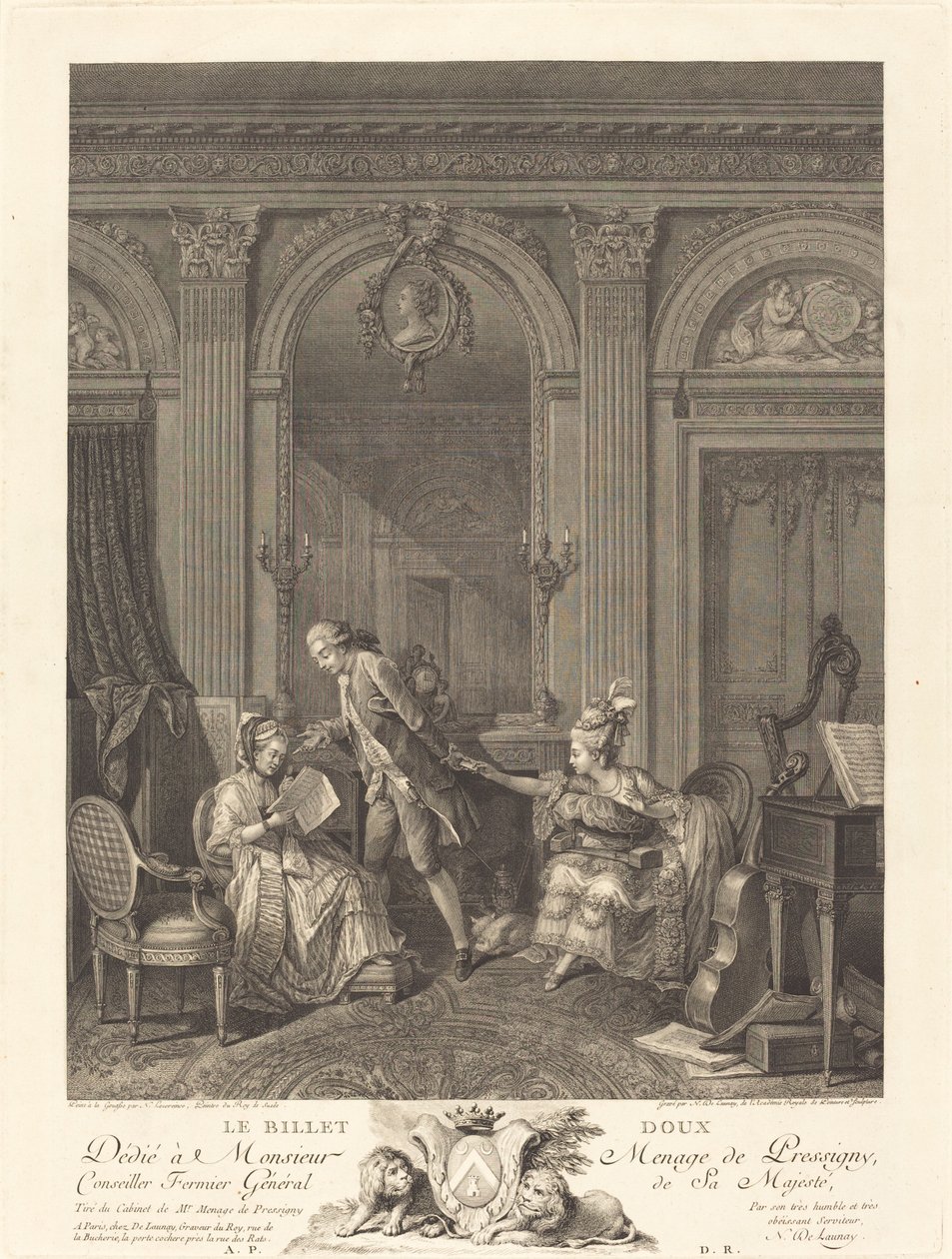 Słodki bilet autorstwa Nicolas Delaunay after Nicolas Lavreince