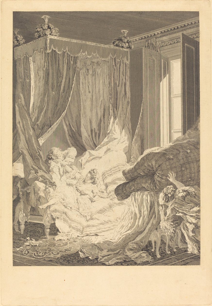 Niedyskretna żona autorstwa Nicolas Delaunay after Pierre Antoine Baudouin