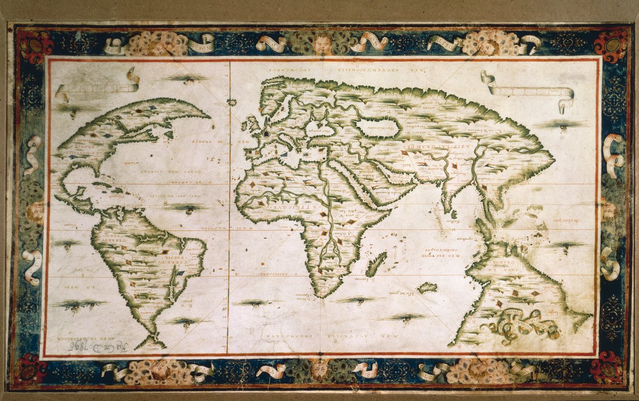 Planisphere autorstwa Nicolasa Desliens autorstwa Nicolas Desliens