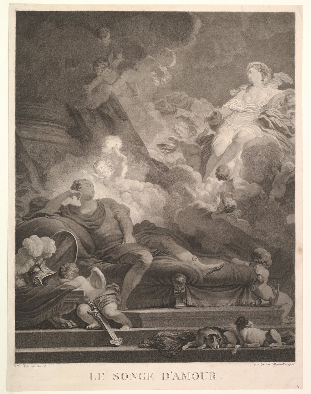 Sen o miłości.n.d. autorstwa Nicolas Francois Regnault