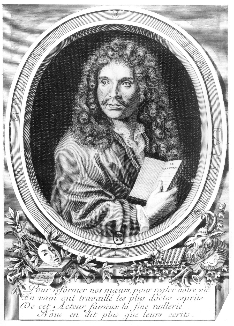 Portret Moliera (1622-73) autorstwa Nicolas Habert