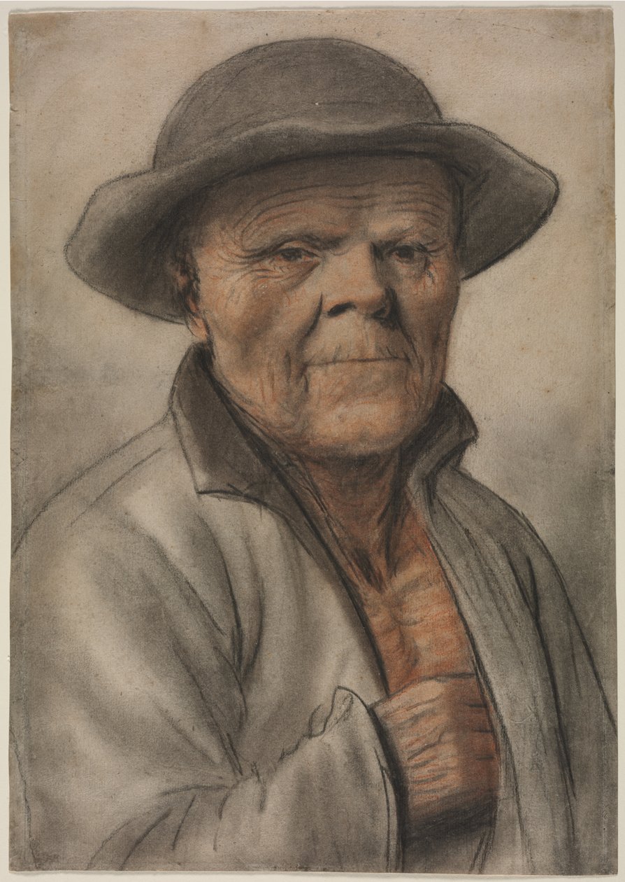 Portret starca, XVII wiek. autorstwa Nicolas Lagneau