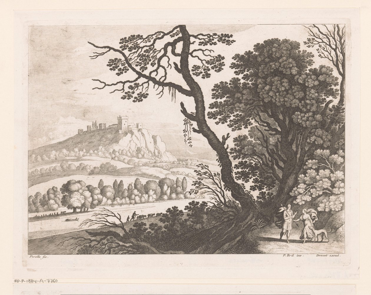 Wenus i Adonis autorstwa Nicolas Perelle
