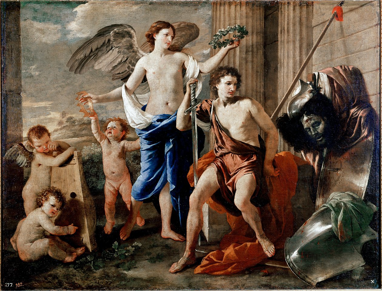 Triumf Dawida. Obraz Nicolasa Poussin autorstwa Nicolas Poussin