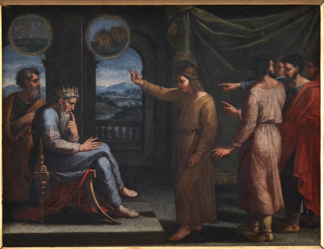 Józef interpretuje sen faraona autorstwa Nicolas Poussin