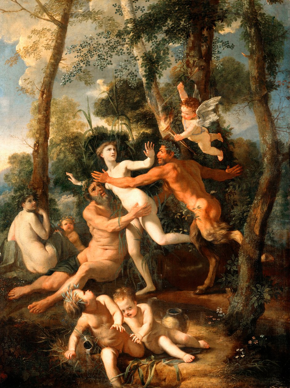 Patelnia i Syrinx autorstwa Nicolas Poussin