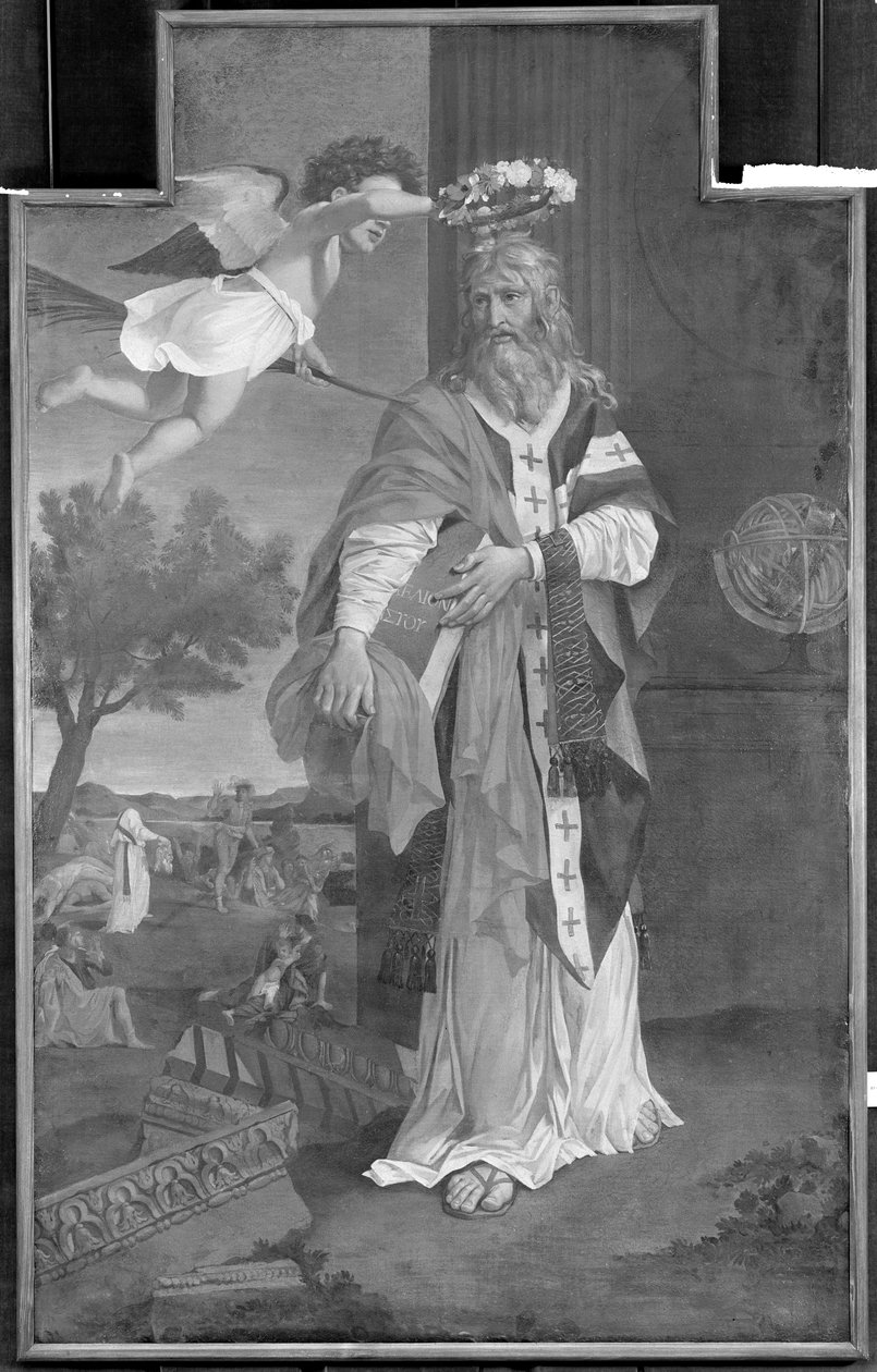 Św. Denis koronowany przez anioła autorstwa Nicolas Poussin