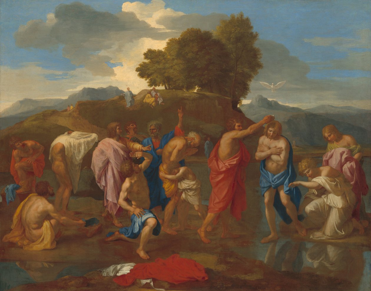 Chrzest Chrystusa, 16411642. autorstwa Nicolas Poussin
