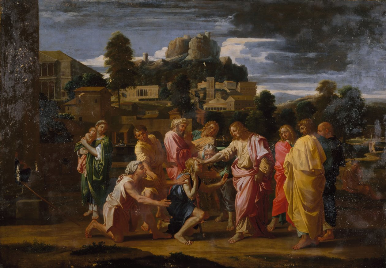 Ślepcy z Jerycha 1650-1700. autorstwa Nicolas Poussin