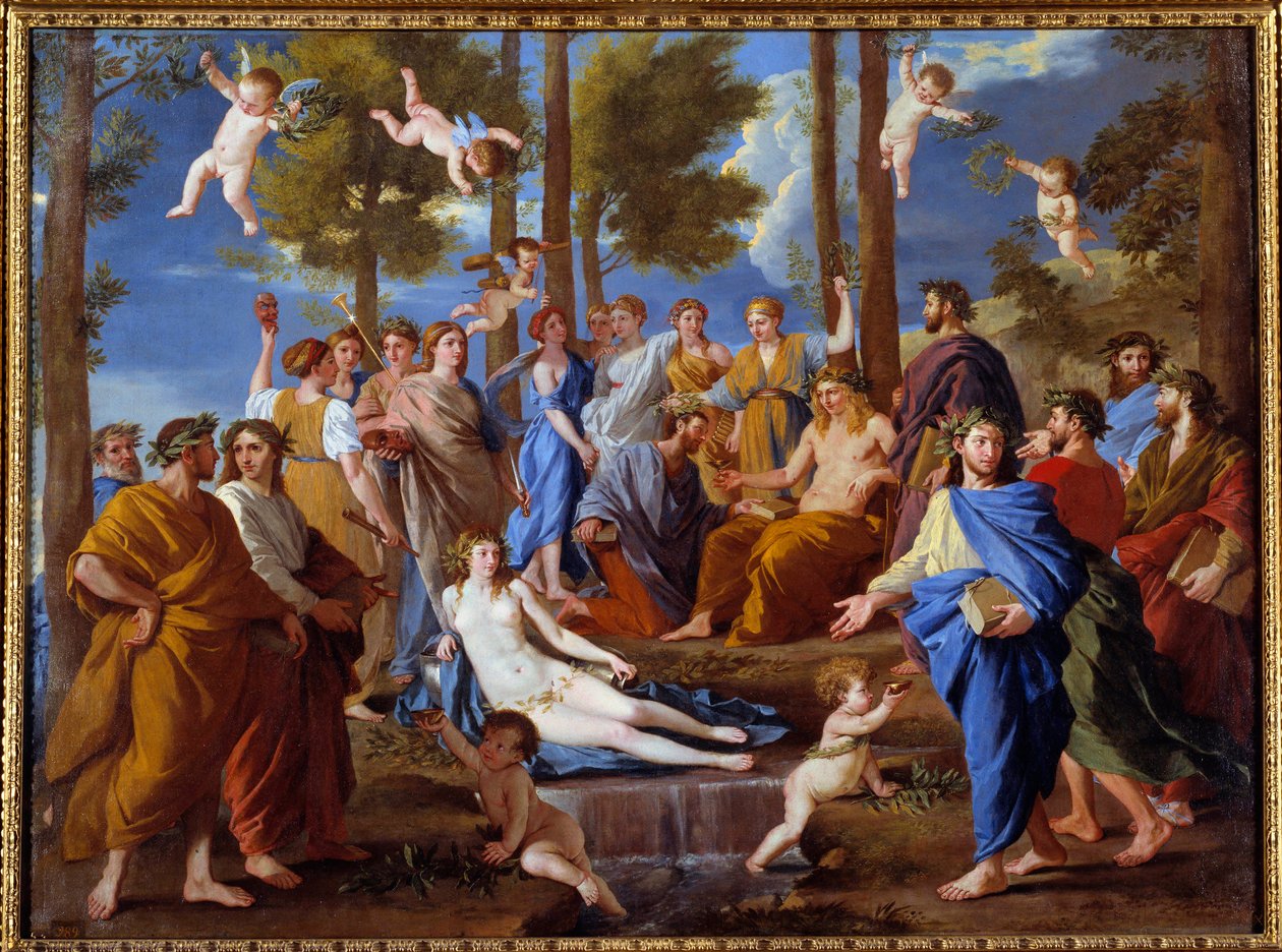 Parnas. Muzy Kaliope autorstwa Nicolas Poussin