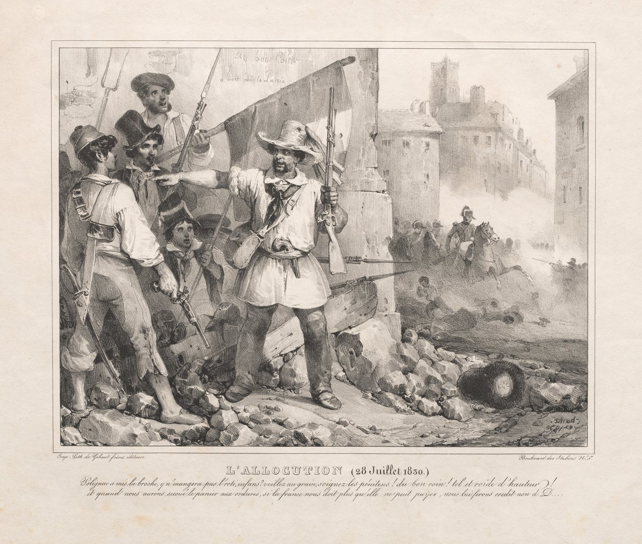 Przemówienie (28 lipca 1830) autorstwa Nicolas Toussaint Charlet