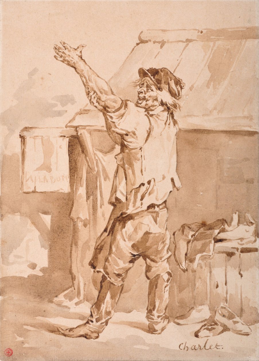Szewc (lavis) autorstwa Nicolas Toussaint Charlet