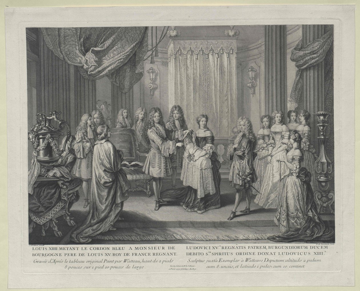 Król Francji Ludwik XIV (rycina) autorstwa Nicolas de Larmessin