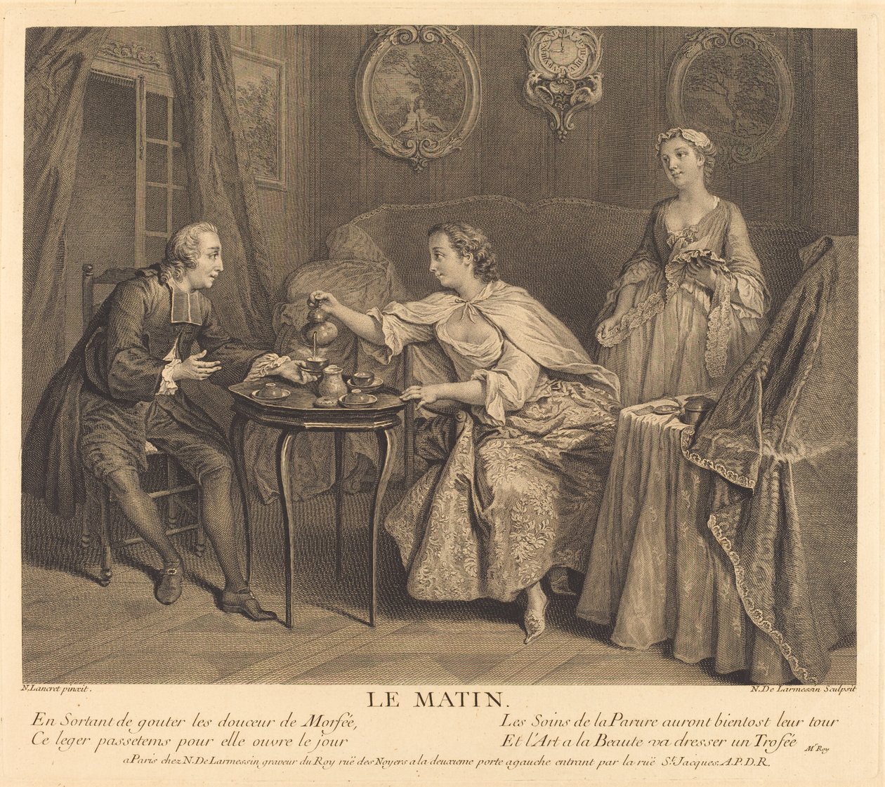 Poranek autorstwa Nicolas de Larmessin IV after Nicolas Lancret