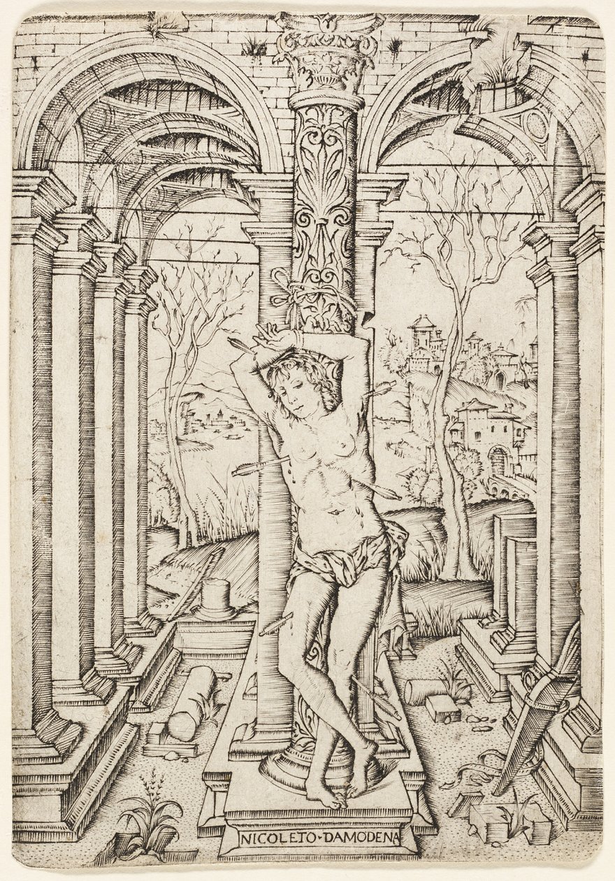 Św. Sebastian autorstwa Nicoletto da Modena