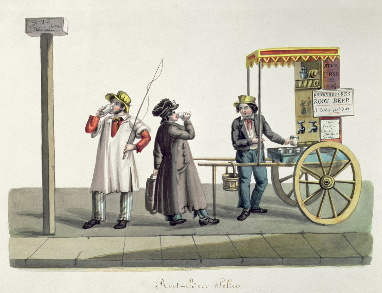 Sprzedawca piwa korzennego, ok. 1840 r. autorstwa Nicolino Calyo
