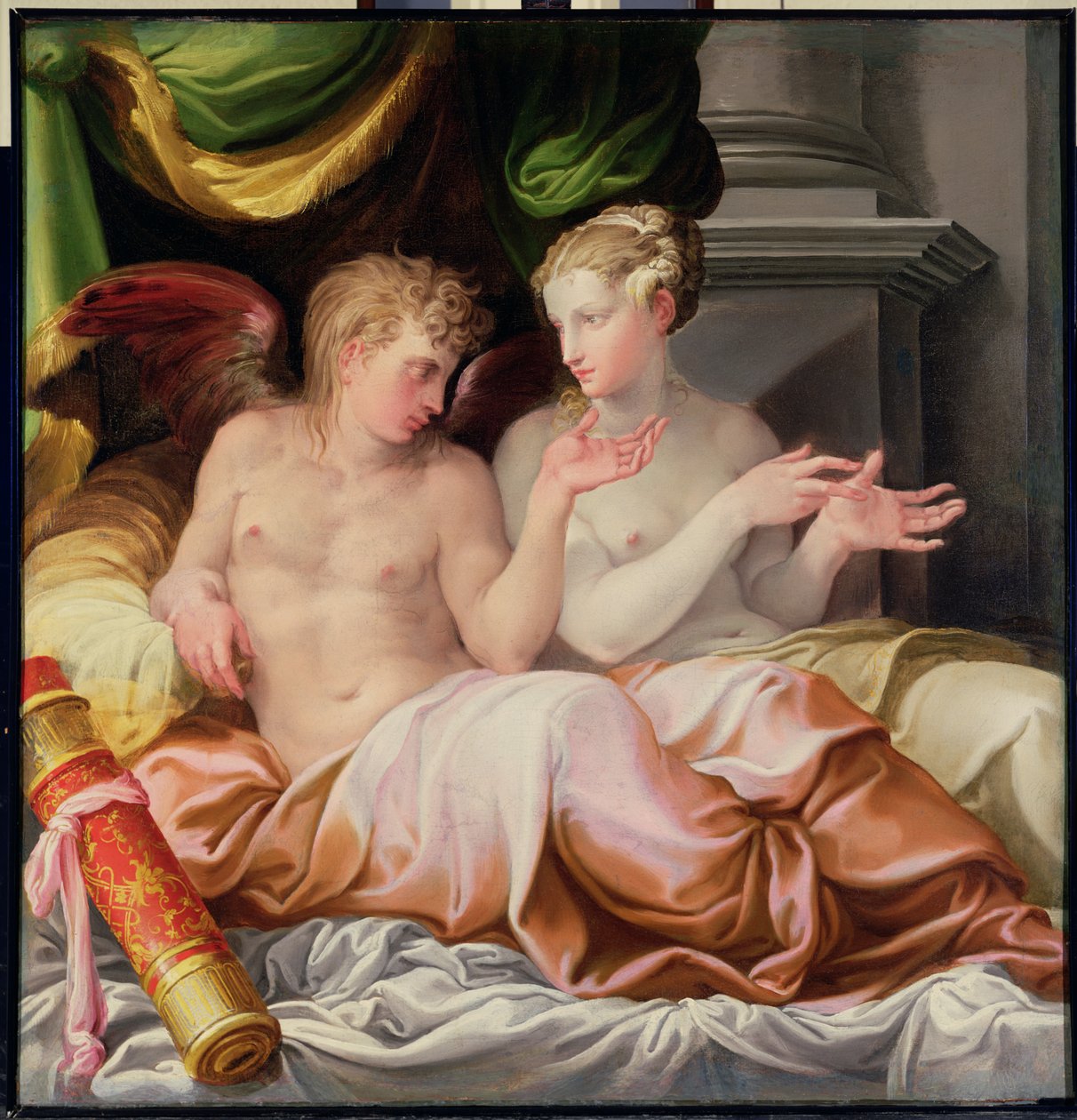 Eros i Psyche, XVI wiek autorstwa Nicolo dell Abate