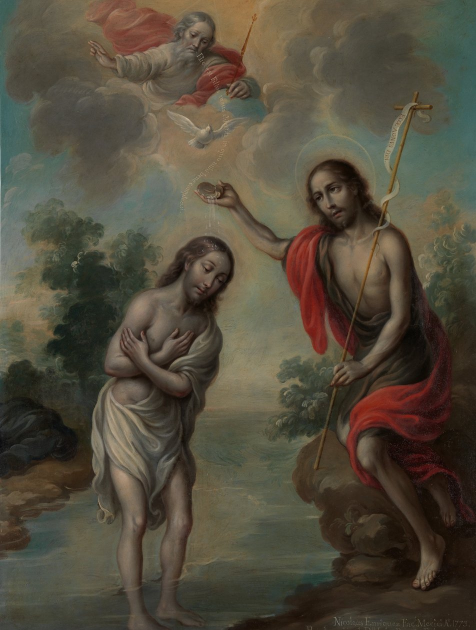 Chrzest Chrystusa, 1773. autorstwa Nicolás Enríquez