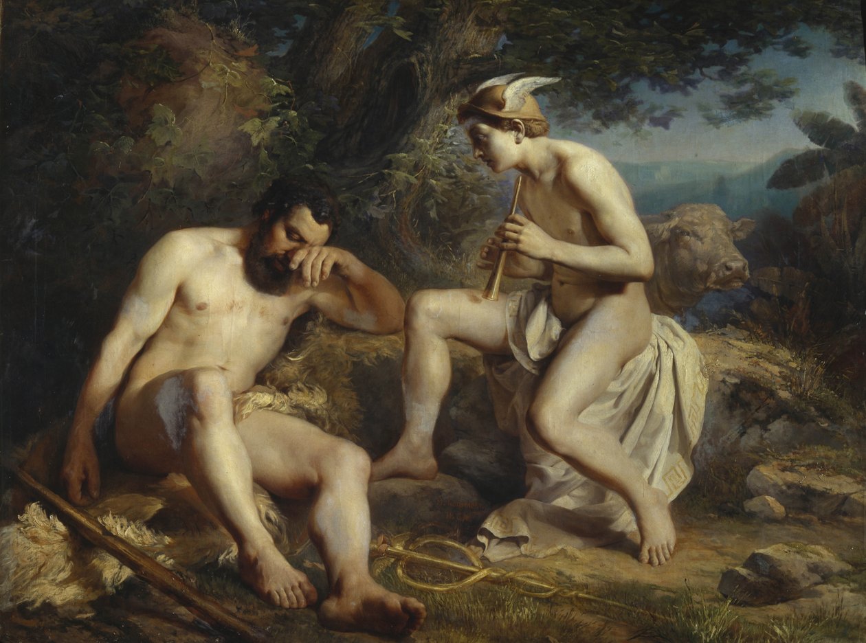 Argus usypiający Merkurego, 1864 r. autorstwa Nikolai Andreyevich Koshelev