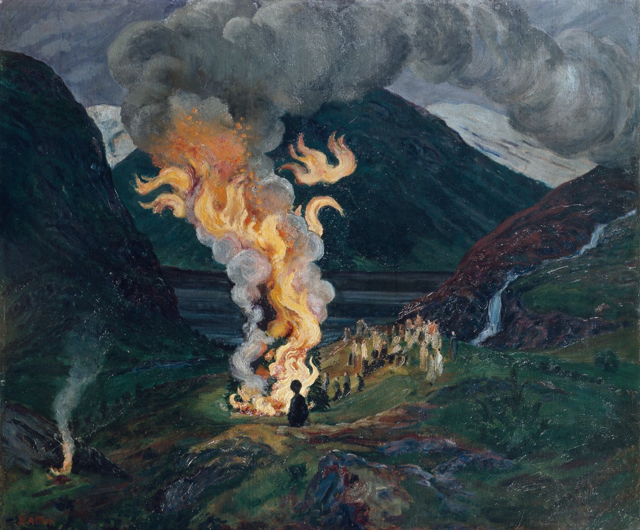 Pożar letni autorstwa Nikolai Astrup
