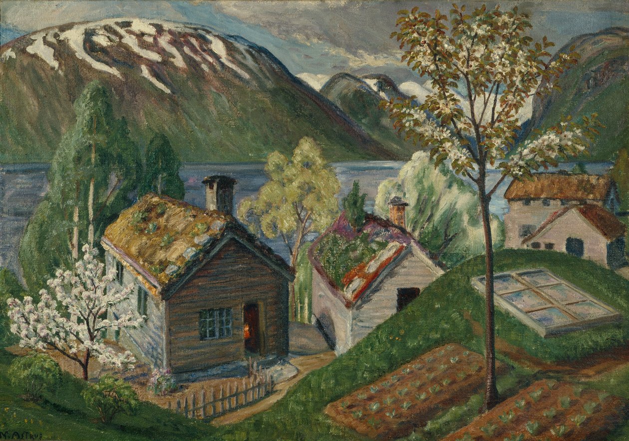Mistbenken (zimna rama) autorstwa Nikolai Astrup