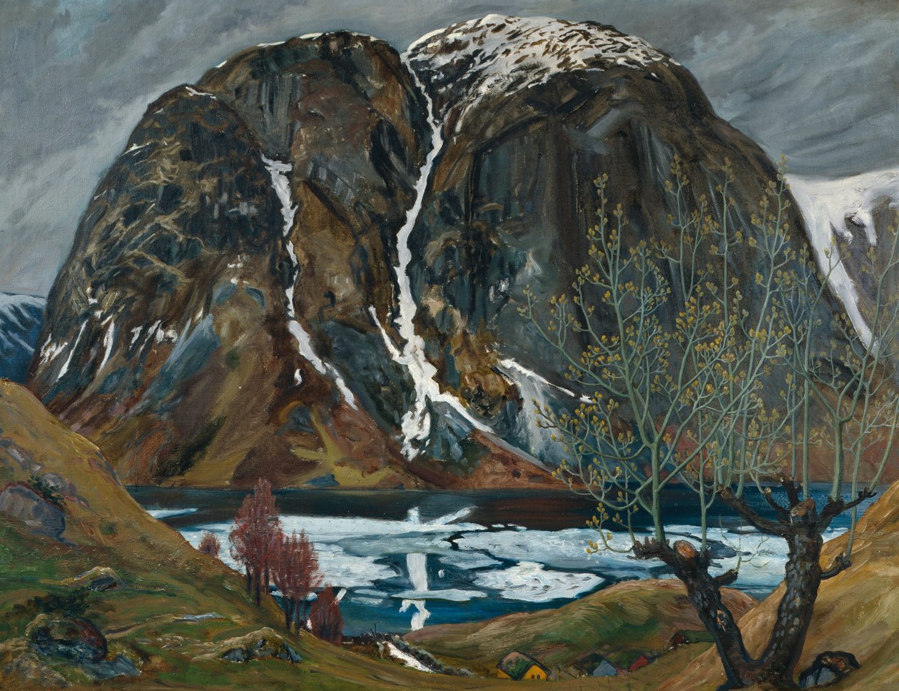 Wiosenna odwilż pod wzgórzem autorstwa Nikolai Astrup