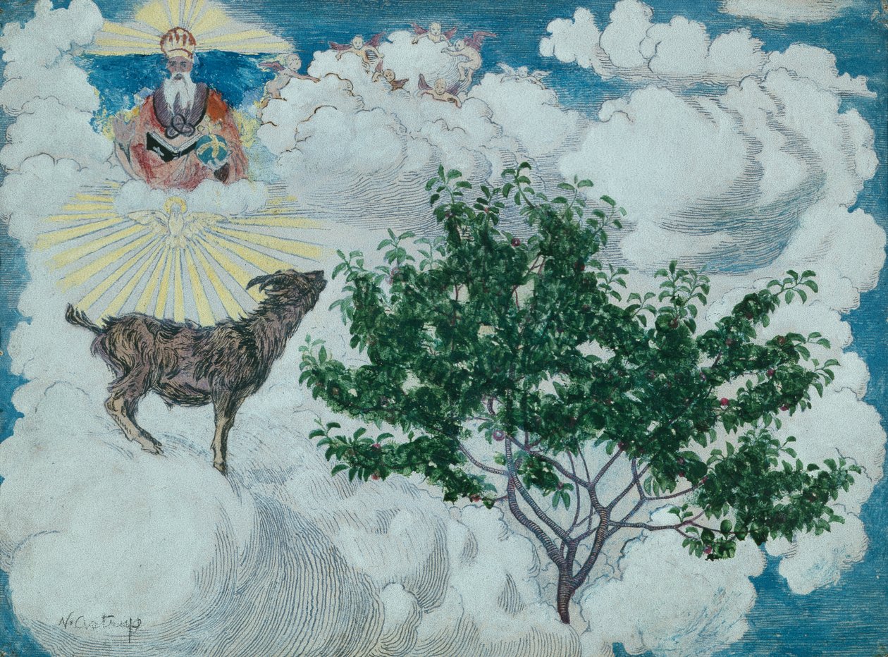 Koza, która weszła do raju autorstwa Nikolai Astrup