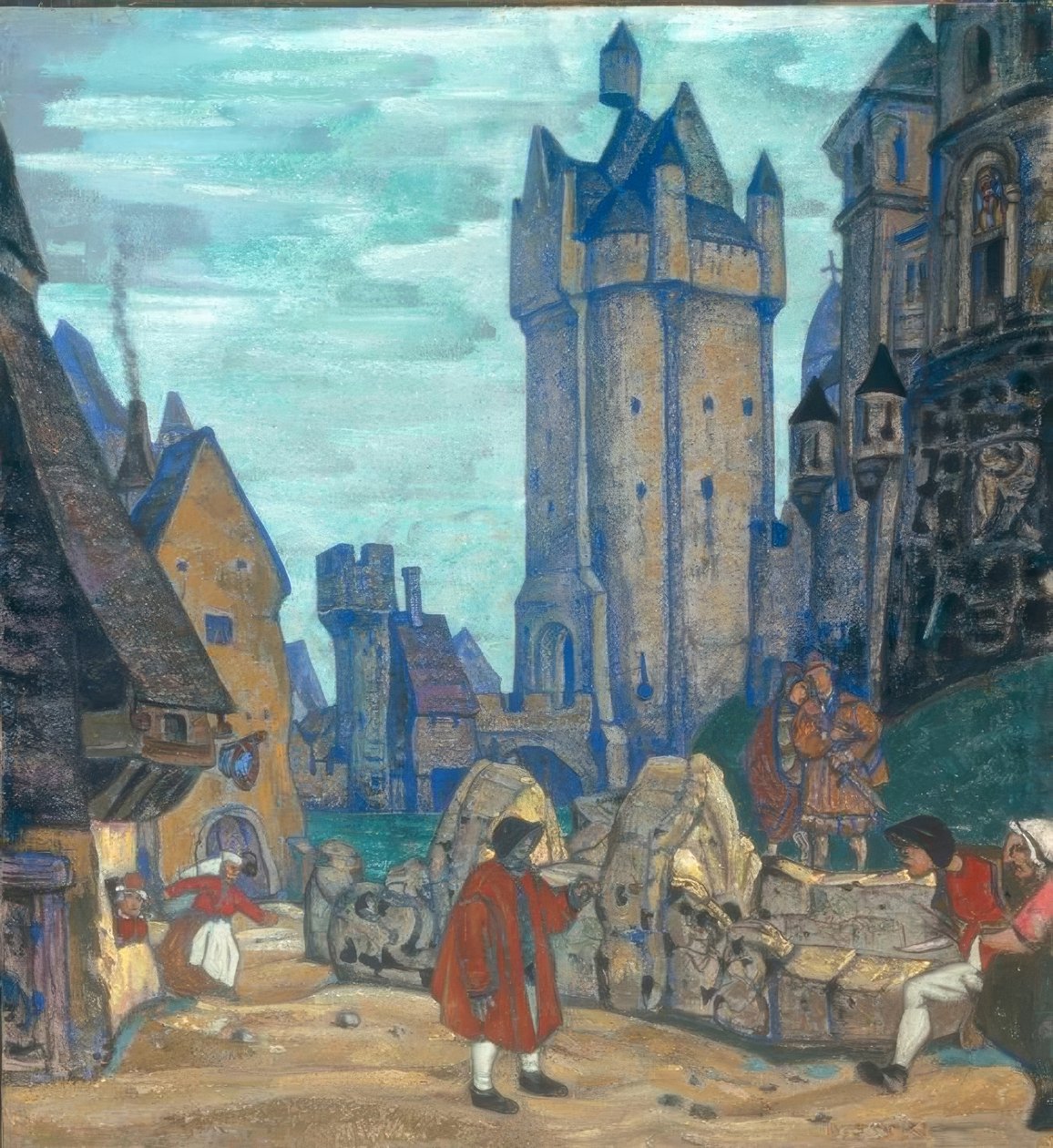 Przed zamkiem autorstwa Nikolai Konstantinowitsch Roerich