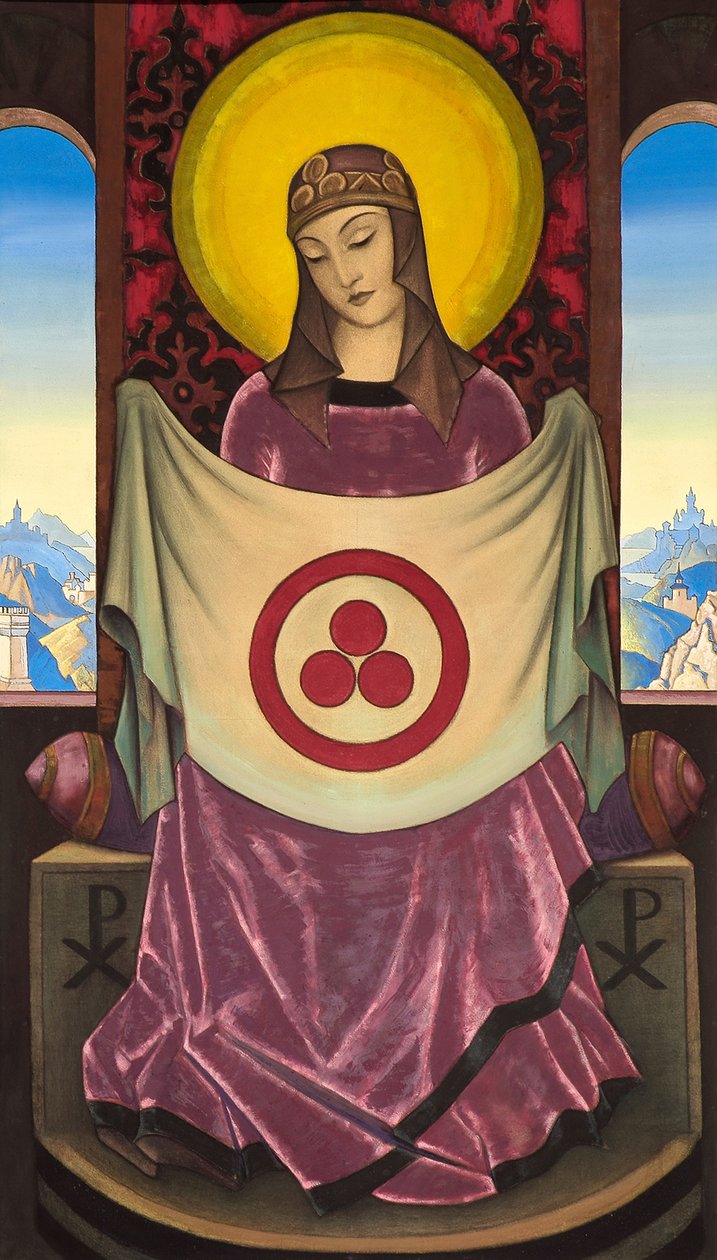 Madonna Oriflamma, 1932. autorstwa Nikolai Konstantinowitsch Roerich