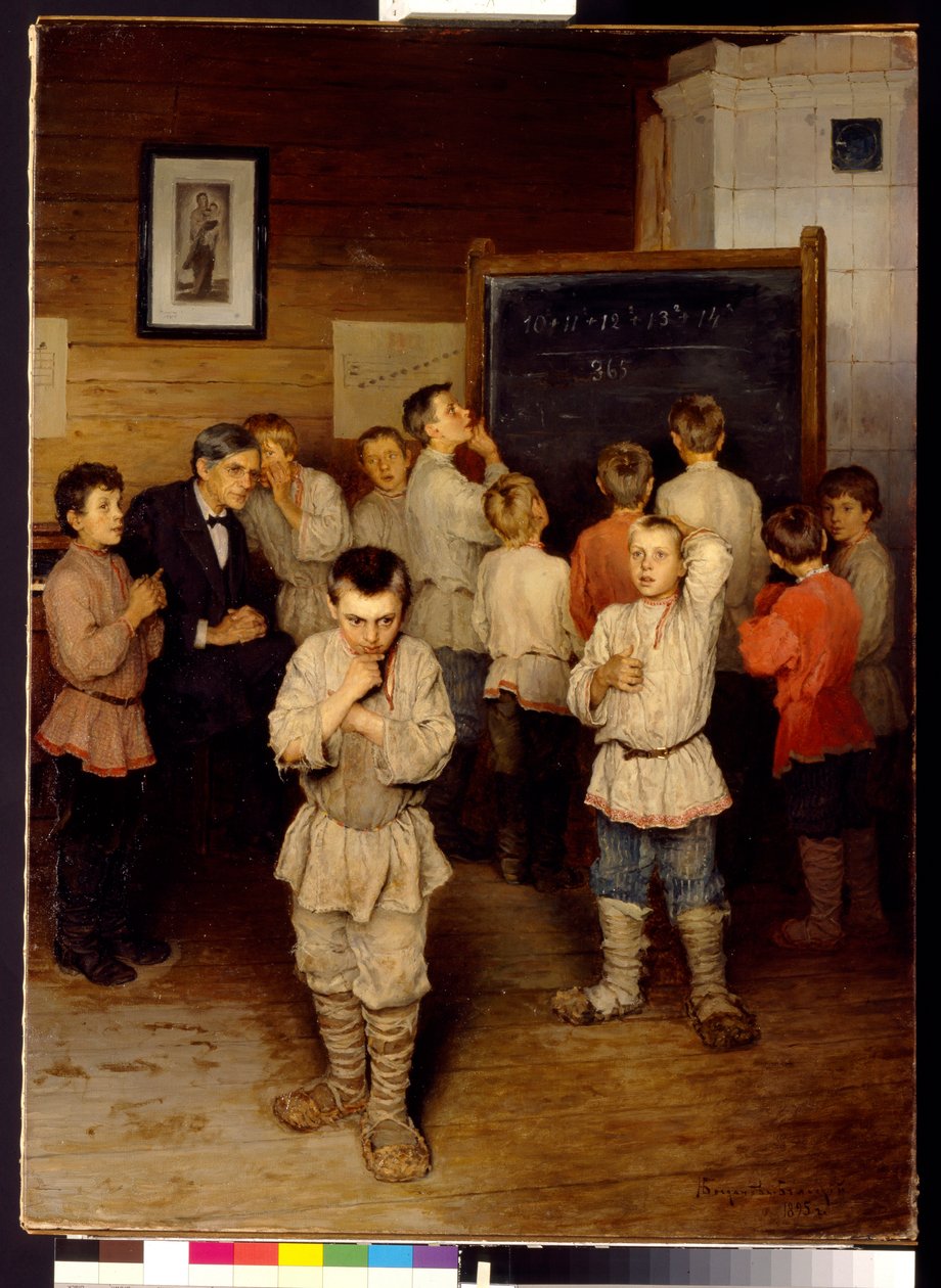 Obliczenia umysłowe w szkole podstawowej autorstwa Nikolai Petrovich Bogdanov Belsky