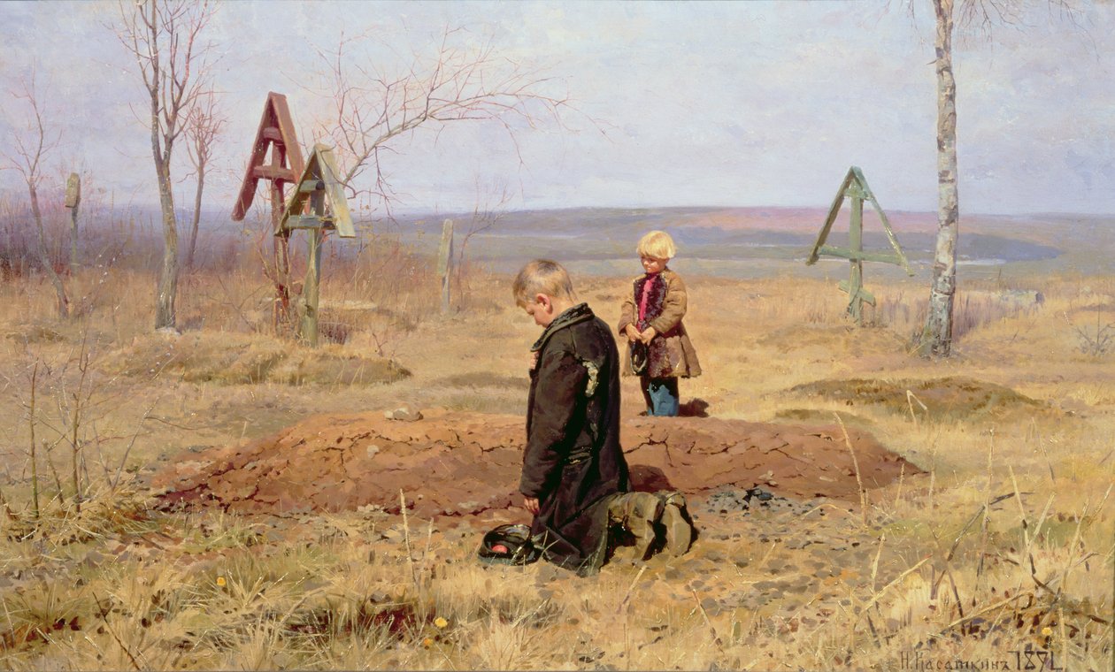 Sieroty, 1891 autorstwa Nikolaj Alekseevich Kasatkin