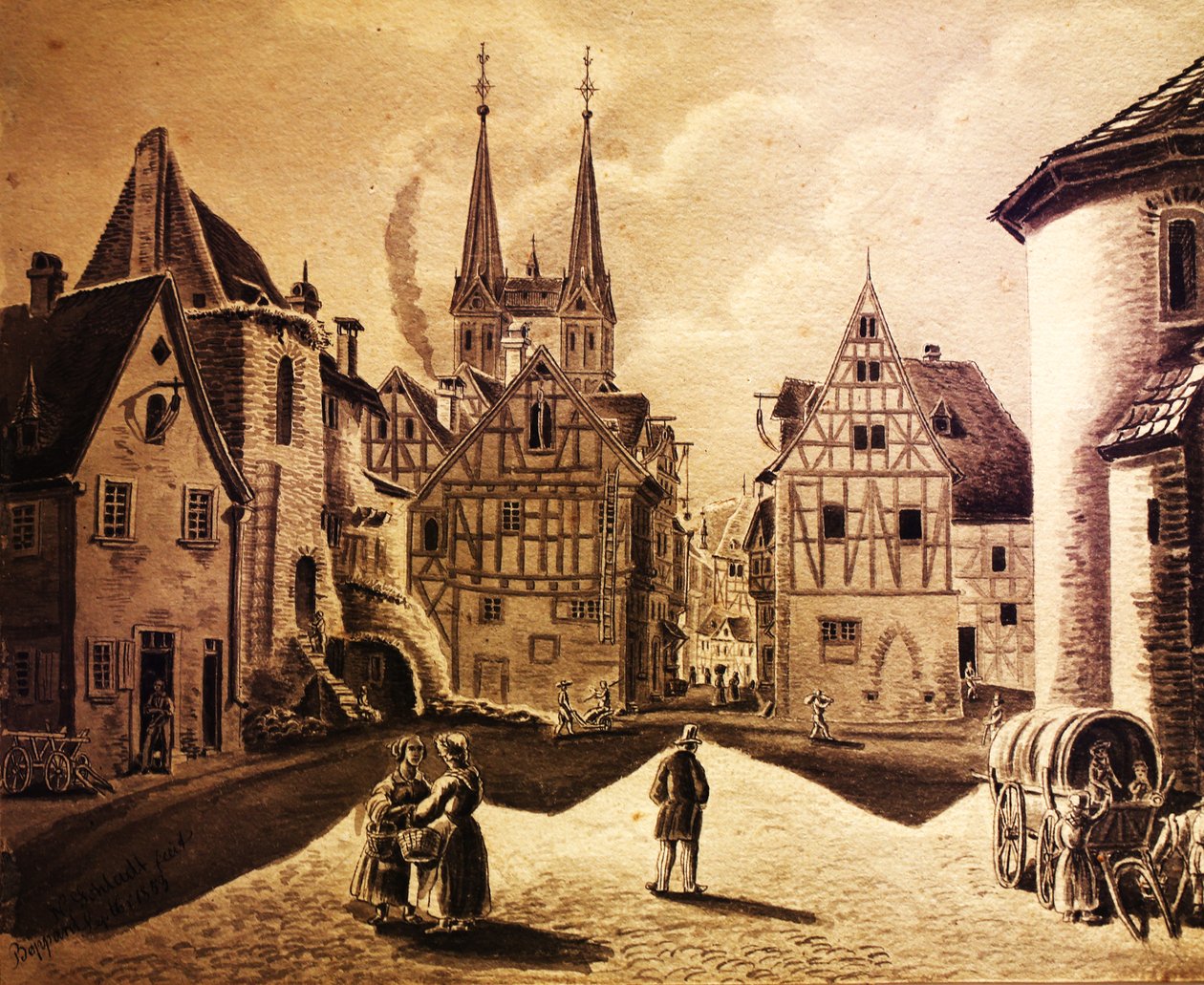 Boppard, Burgplatz autorstwa Nikolaus Schlad