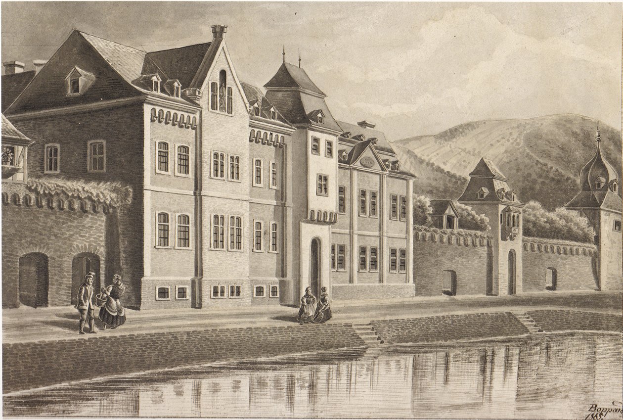Sierociniec i Szpital Ducha Świętego w Boppard w 1865 r. autorstwa Nikolaus Schlad