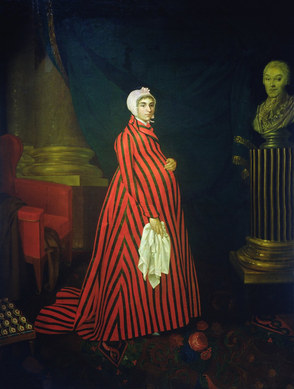 Portret aktorki i piosenkarki Praskovya Zemchugova znanej również jako hrabina Szeremietiewa, 1803 autorstwa Nikolay Ivanovich Argunov