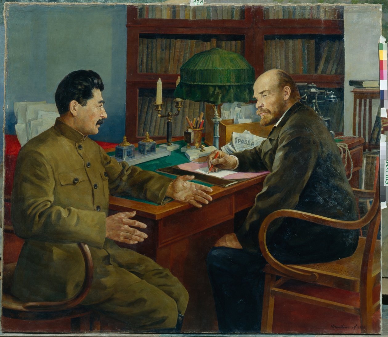 Lenin i Stalin autorstwa Nikolay Ivanovich Shestopalov