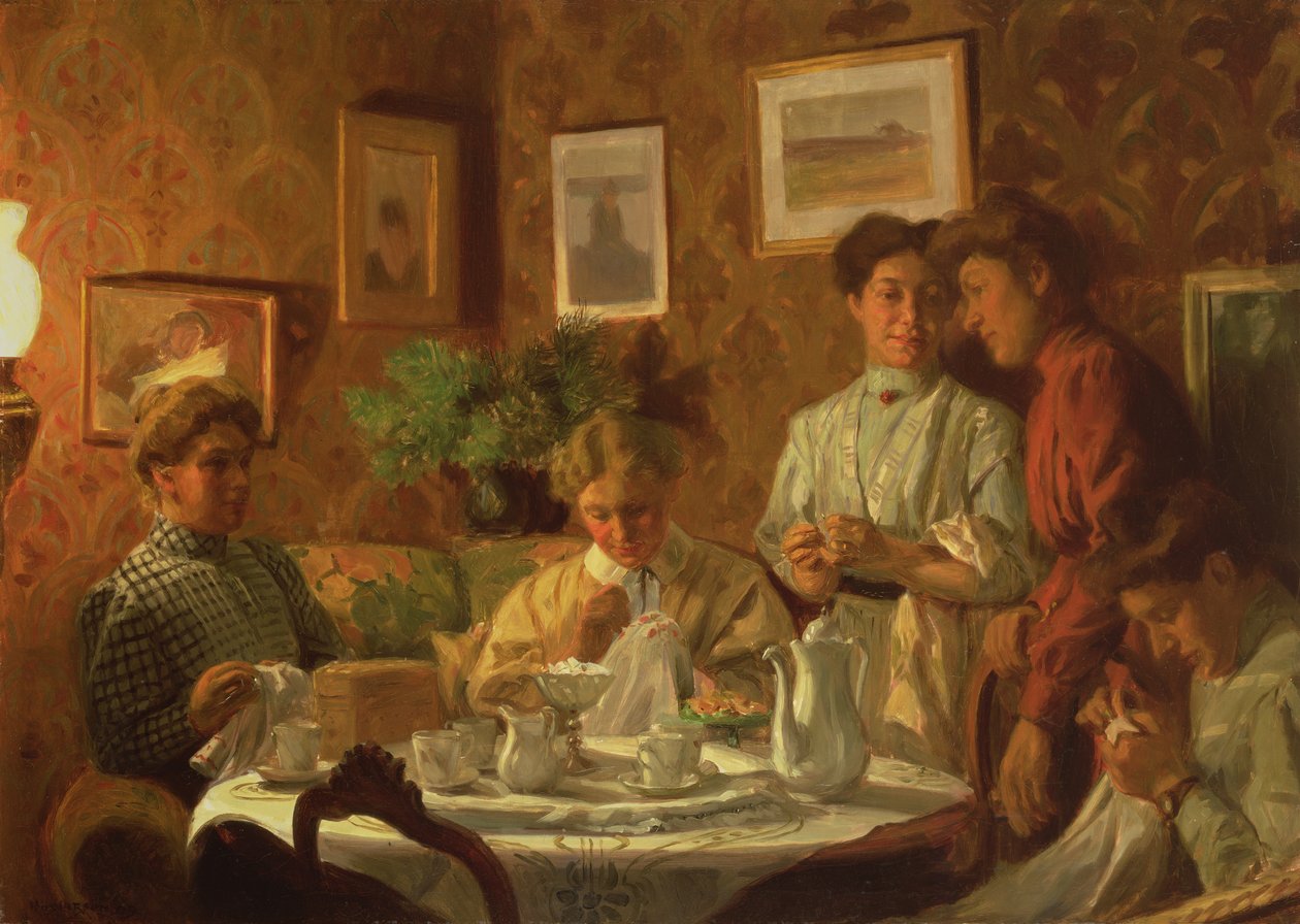 Grupa Szwalnicza, 1909 autorstwa Nils Larson