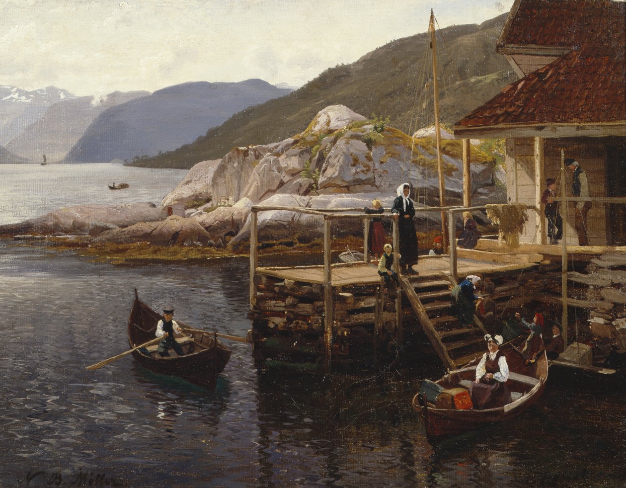 Z Balestrand (olej na płótnie) autorstwa Nils Bjørnsen Møller
