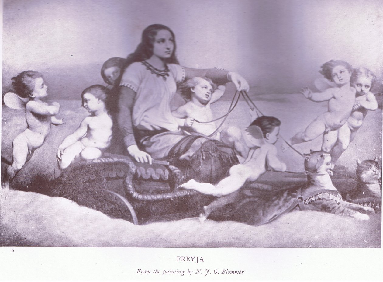 Freyja, lata 20. autorstwa Nils Blommer