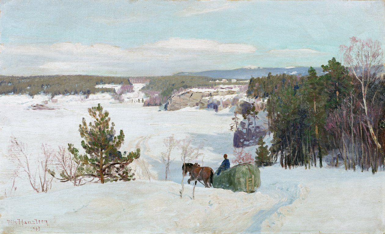 Zimowy krajobraz autorstwa Nils Hansteen