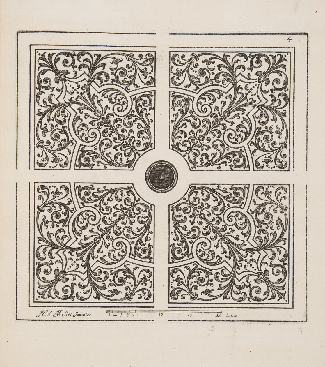 Projekt dla Parter, z Theater des Plans et Jardinages, wyd. 1652 autorstwa Noel Mollet