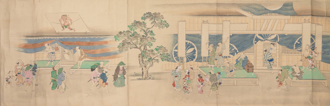Teatr Cavyki, 1822. autorstwa Nonoyama Kozan