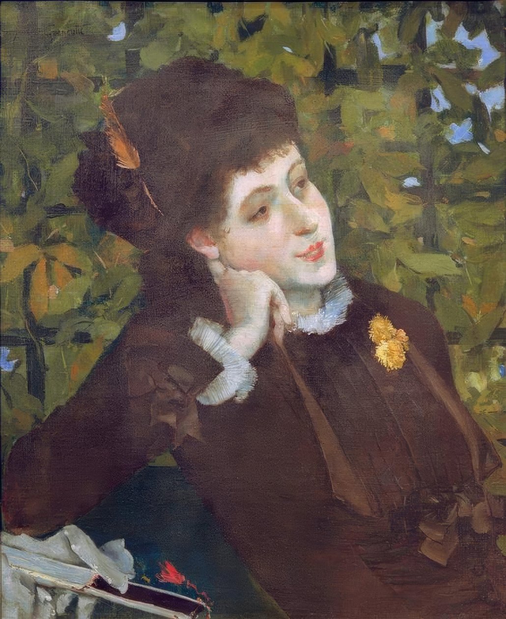 Portret kobiety (Berthe Morisot) autorstwa Norbert Goeneutte